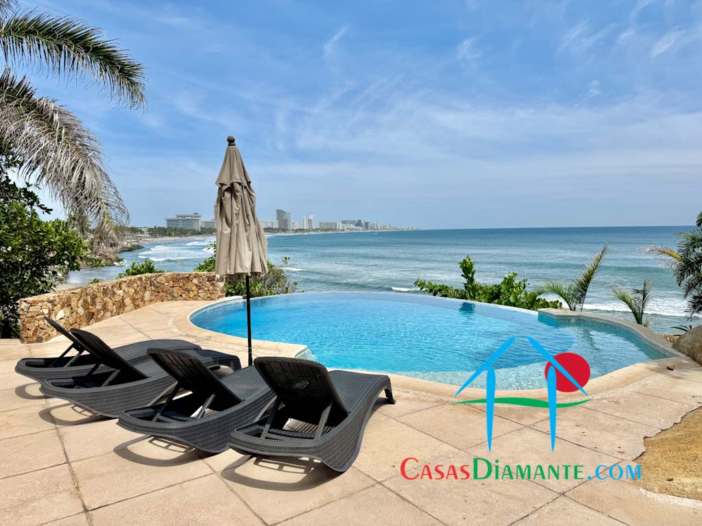 Real Diamante Del Mar Casa Palapas - Terraza con acceso directo a la playa 1